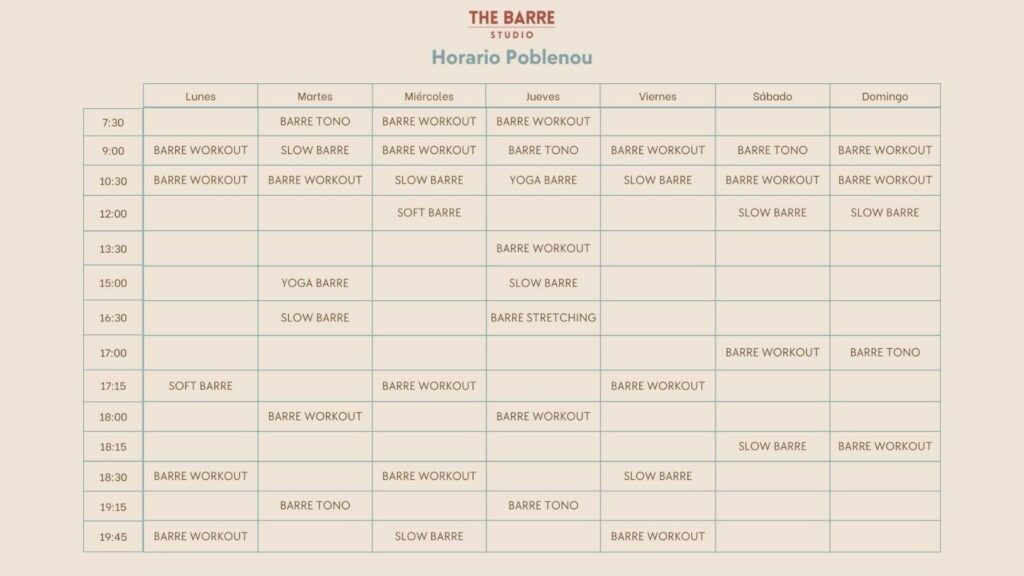 SHE Barre Studio Barcelona Poblenou